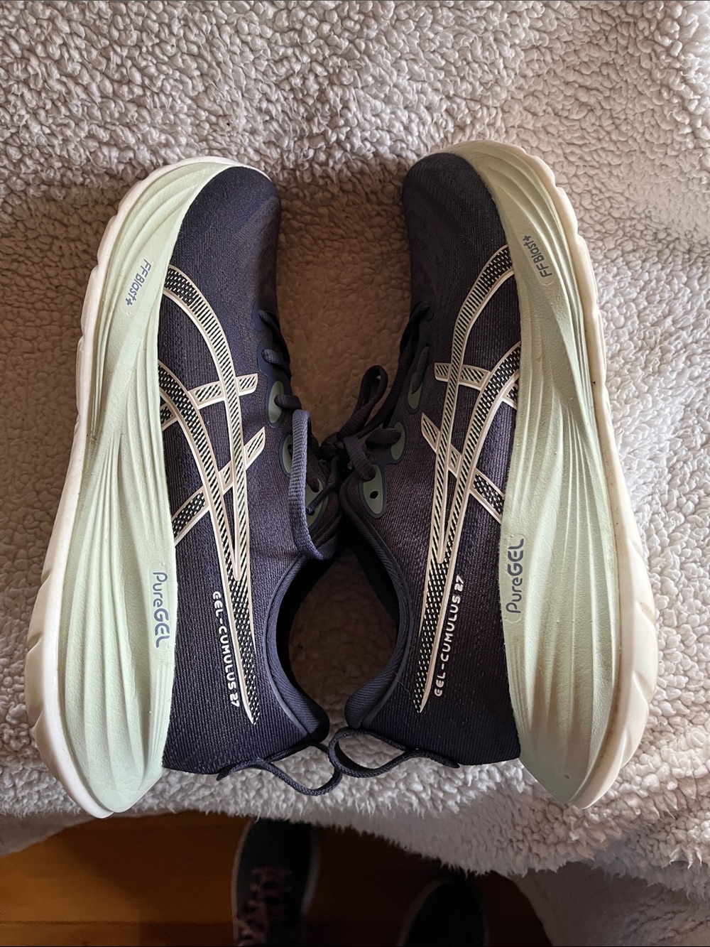 Asics Gel Cumulus 27 navy and mint running shoes women’s size 9 - Picture 4 of 6